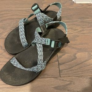 Blue chacos